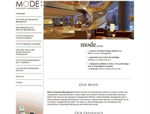 Tablet Screenshot of modehospitality.com